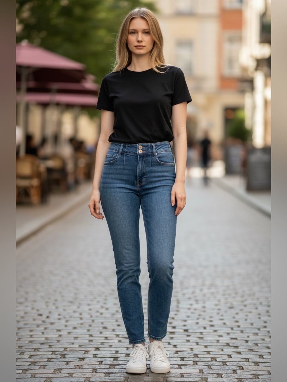 (44)We The Free High-Rise Slim Jeans in Blue Wash